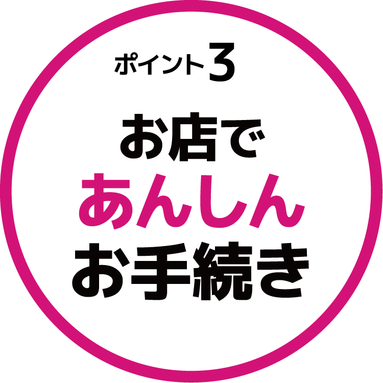 お店であんしん手続き